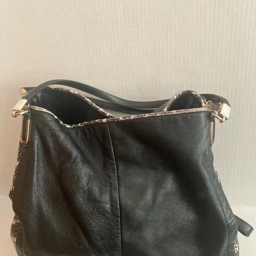 Coach Black Satchel with Piton Trim
